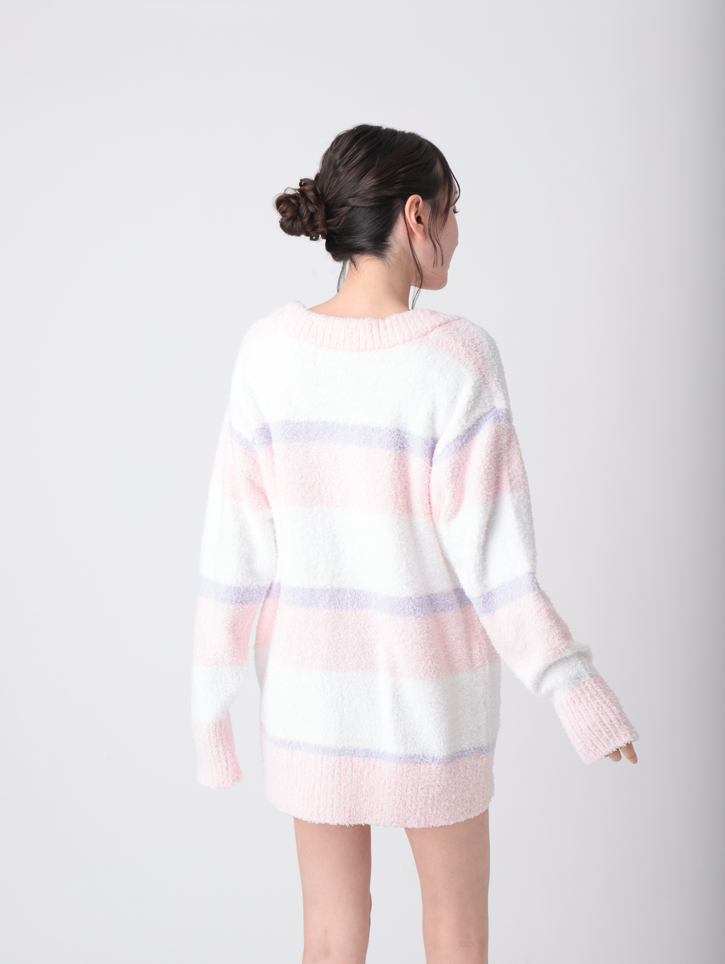 MS Pink Stripe Cardigan