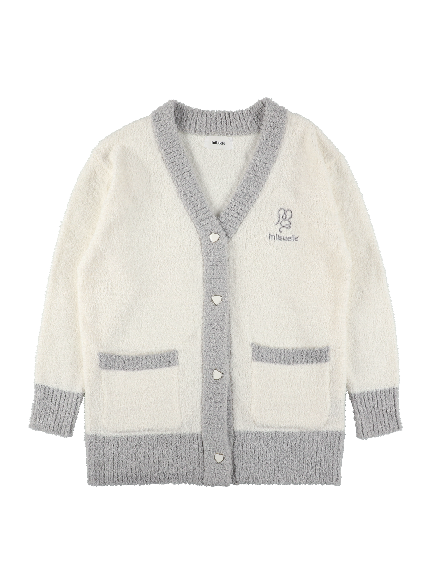 MS Off-White Gray Cardigan
