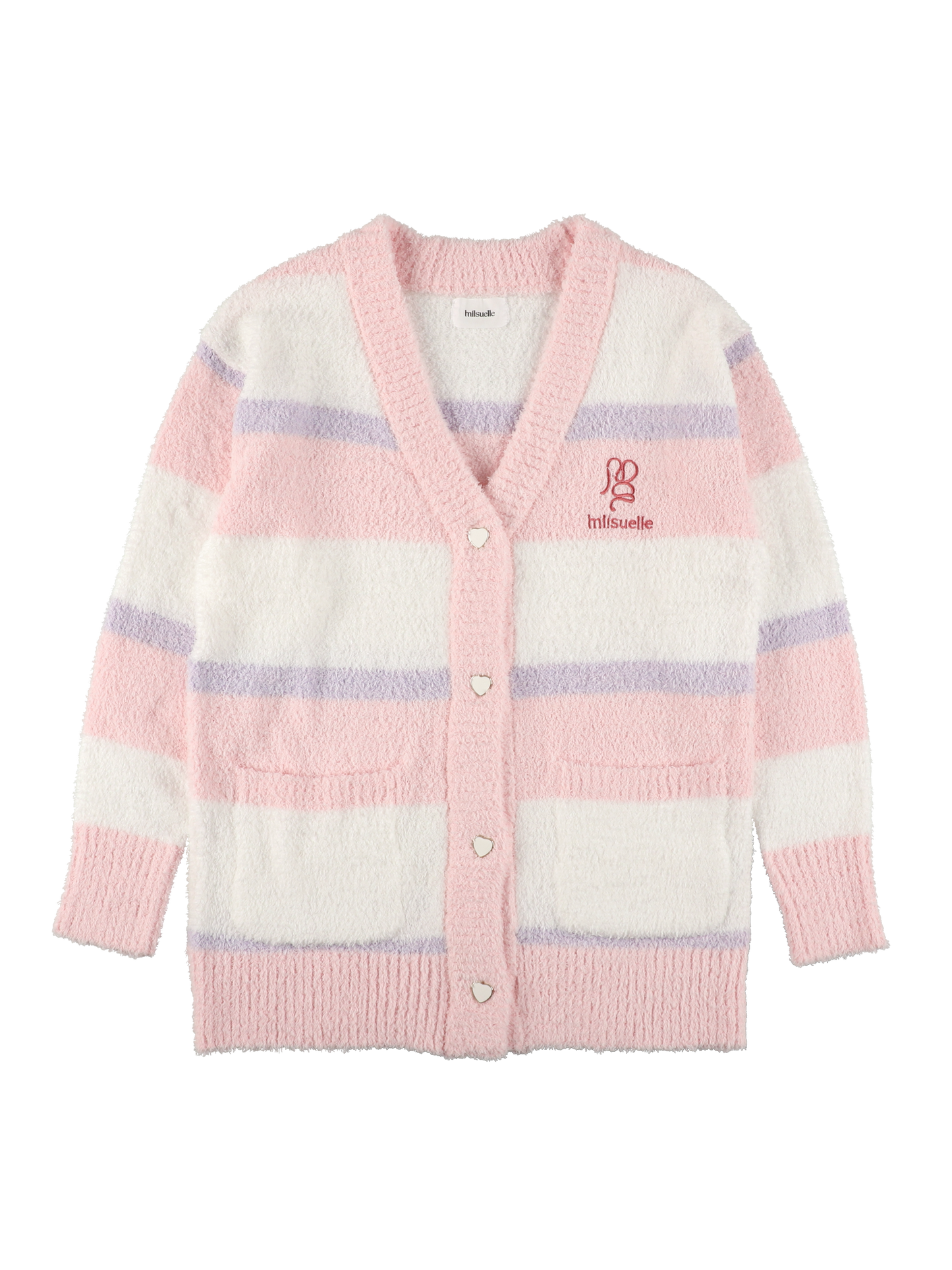 MS Pink Stripe Cardigan