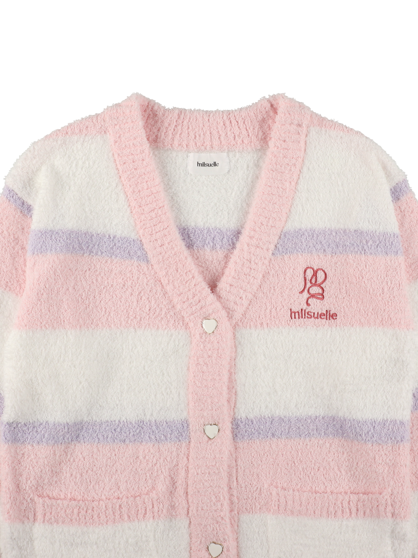 MS Pink Stripe Cardigan